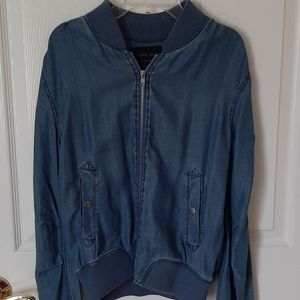 Denim bomber jacket
